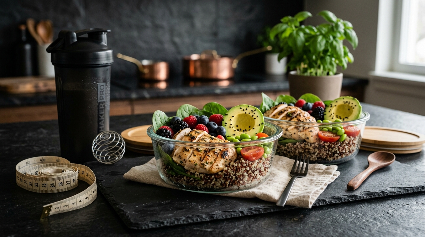 Healthy performance nutrition and diet therapy bowls